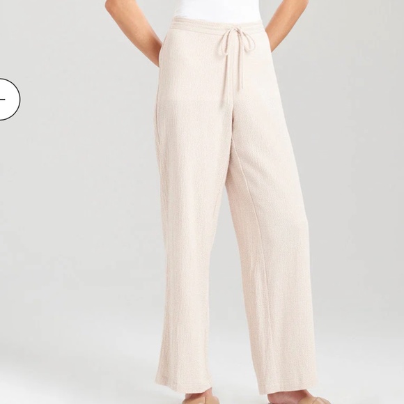 Natori Drawstring Waist Cotton Pants - Picture 1 of 3